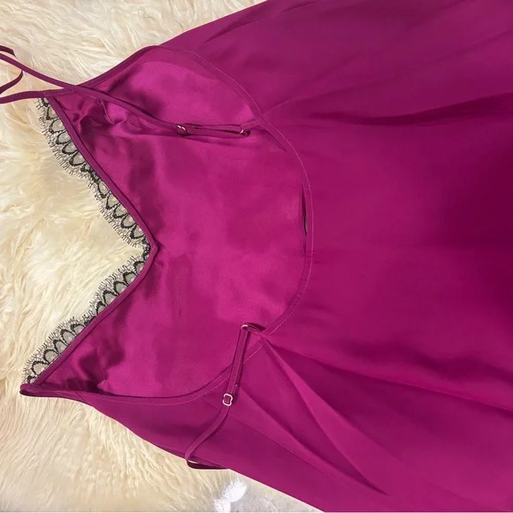 Kiki de Montparnasse Burgundy Lace Trim dress